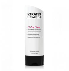 Keratin Complex Color Care smoothing conditioner bottle, white and black cap.