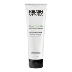 Keratin Complex Picture Perfect hair bond sealing masque tube, white with black cap