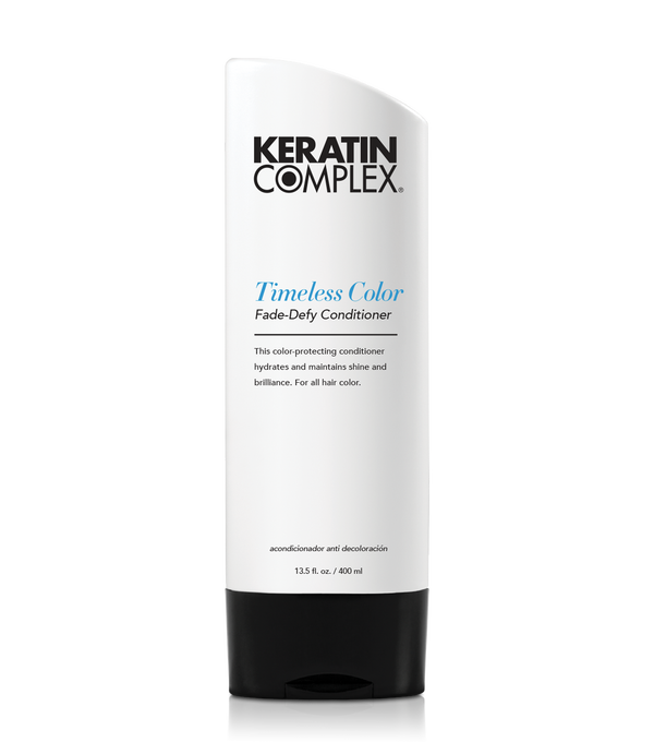 Keratin Complex Timeless Color-Defy conditioner bottle, white label, 400 ml