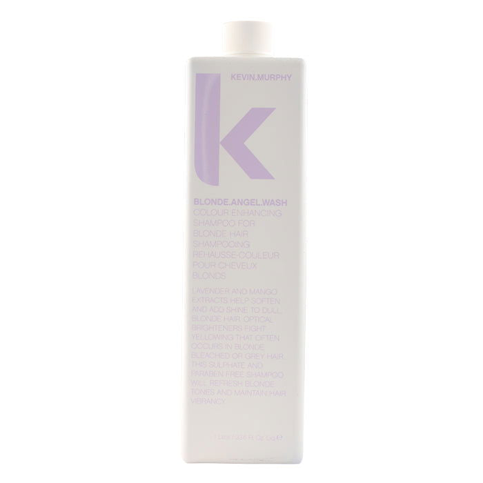 Kevin Murphy Blonde Angel Wash hair wash bottle with purple label, white body, pump top