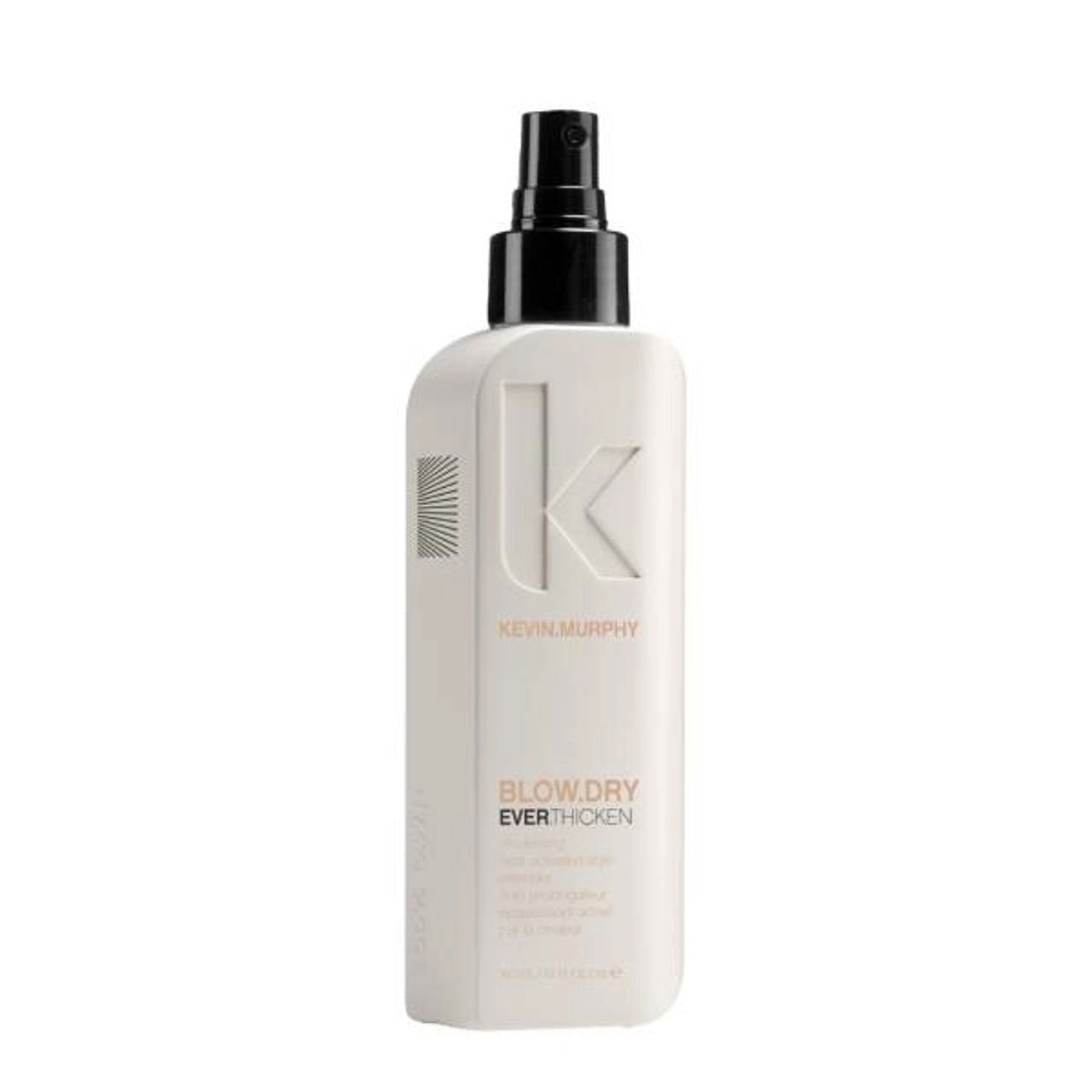 Hair spray bottle in white with black pump, Kevin Murphy Blow Dry Ever Thicken