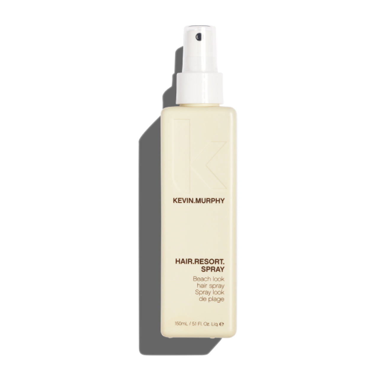 Kevin Murphy Hair Resort spray bottle with clear pump and beige label