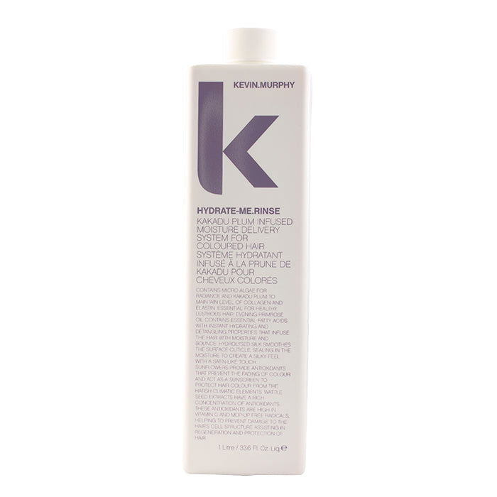 Kevin Murphy Hydrate-Me Rinse hair rinse bottle, 1 L, white with purple label