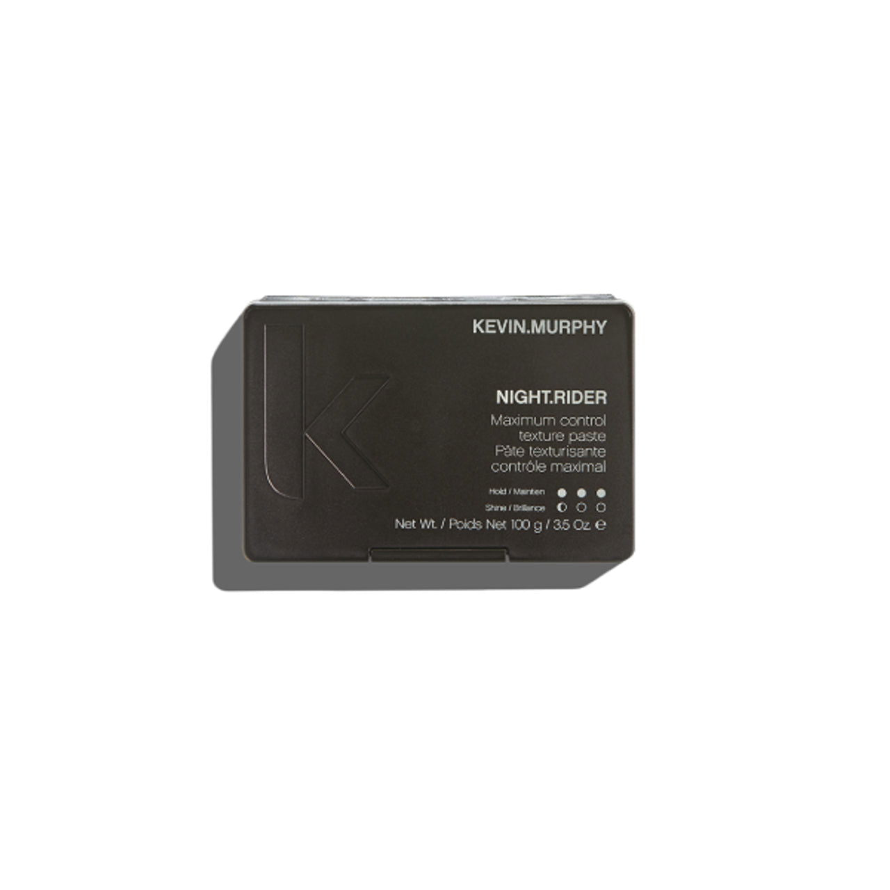 Kevin Murphy Night Rider matte texture control hair paste in dark rectangular tin