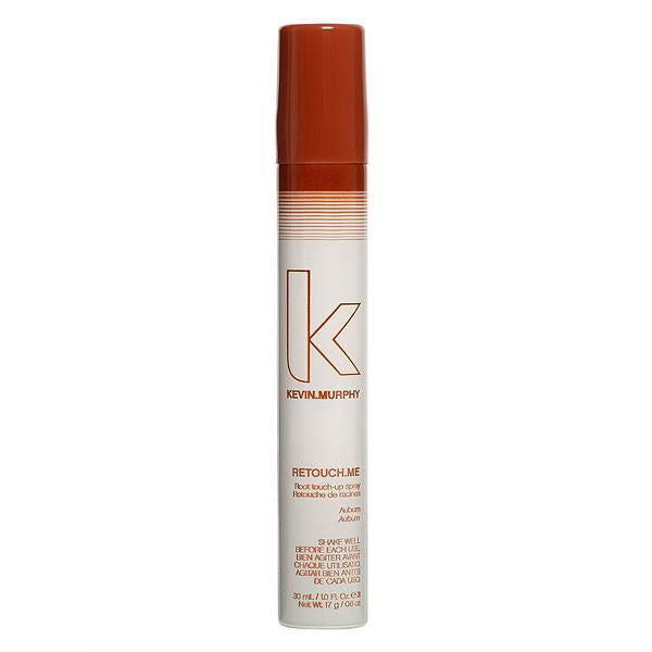 Auburn hair retouch spray bottle, 30 ml, white with brown cap