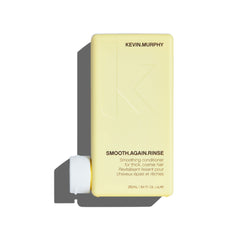 Hair rinse bottle with yellow label, Smooth.Again.Rinse 250ml