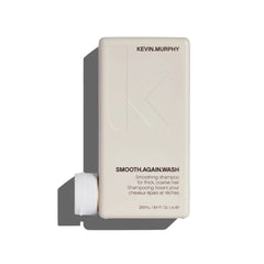 Hair smoothing wash pouch in light beige with white cap