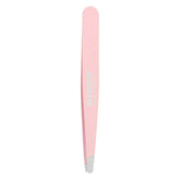 Baby pink Kiepe K-tweezer with angled tip and silver grip