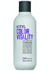 Kms Color Vitality shampoo bottle, 300 ml, white bottle with dark cap.