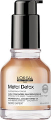 L’Oréal Professionnel Metal Detox concentrated hair oil in clear pump bottle, 50 ml