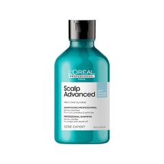 L'Oreal Professionnel Scalp Advanced anti-dandruff shampoo bottle, 300 ml, teal
