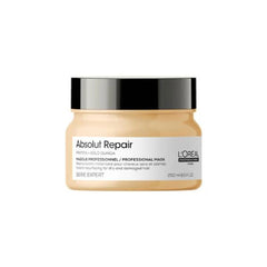 Hair repair masque jar by L'Oreal Professionnel, beige with black cap