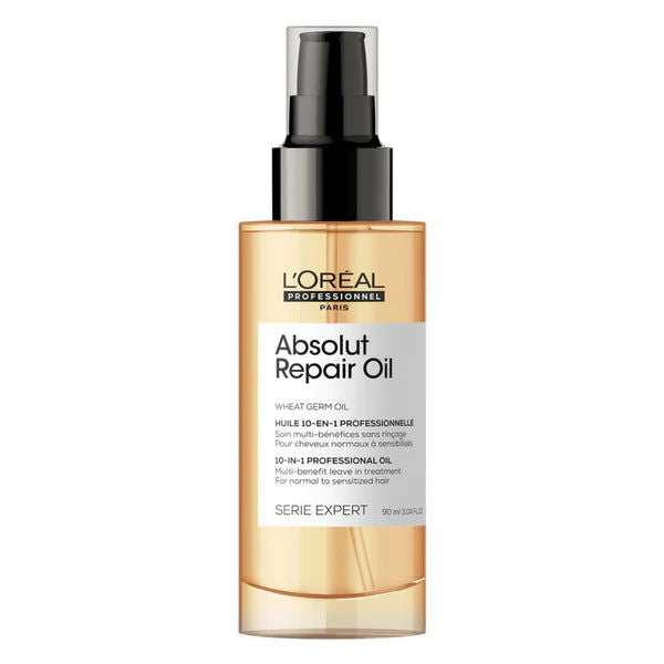 L'Oreal Professionnel Absolut Repair Oil bottle, 90ml, with black pump cap
