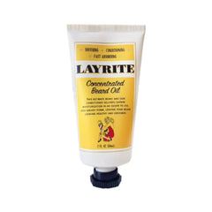 Layrite concentrated beard oil tube with screw cap, yellow label, 59 ml