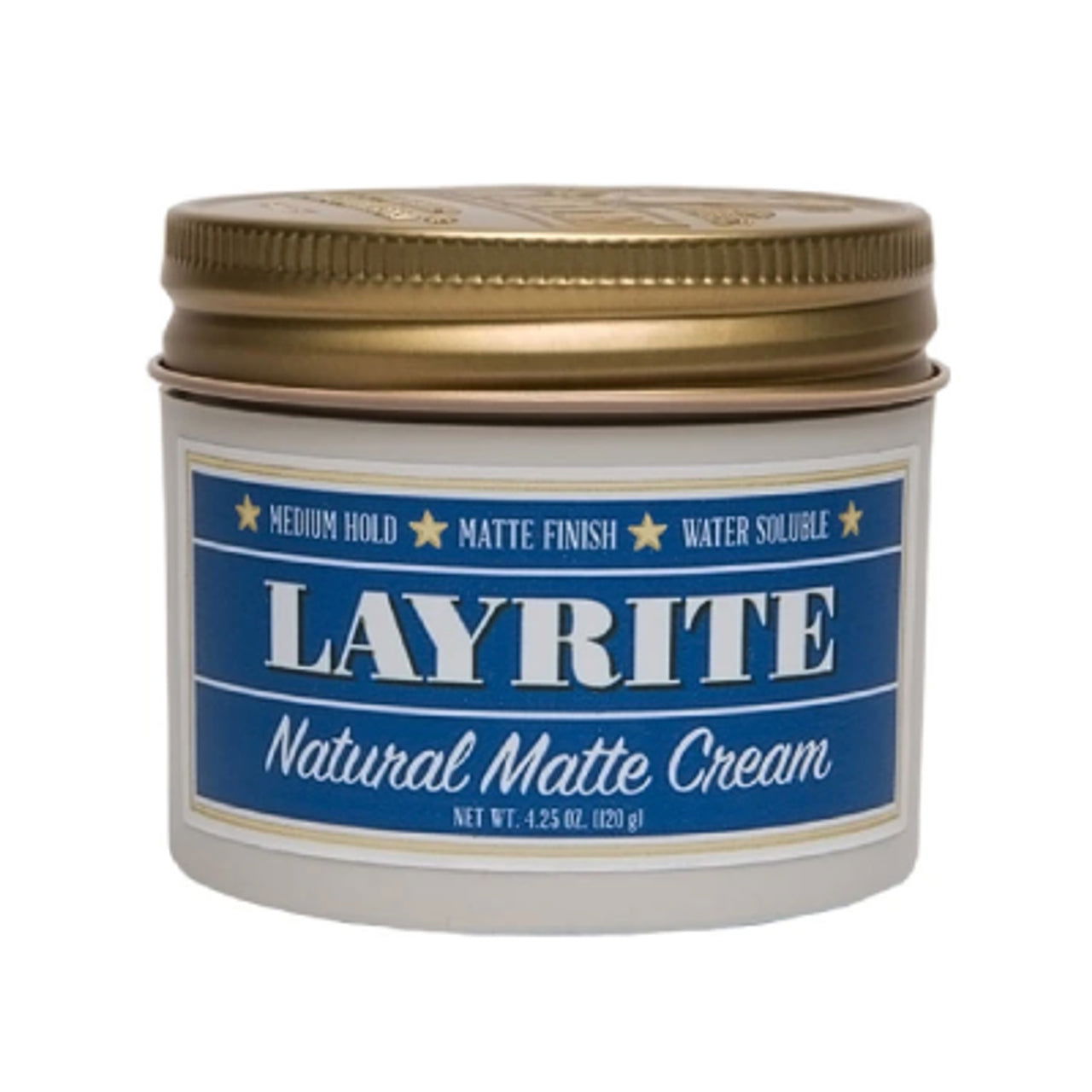 Layrite Natural Matte Cream hair styling cream jar, matte finish