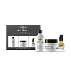 L'Oreal Metal Detox holiday trio pack with three hair care containers