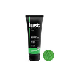 Light green hair color tube with matching swatch