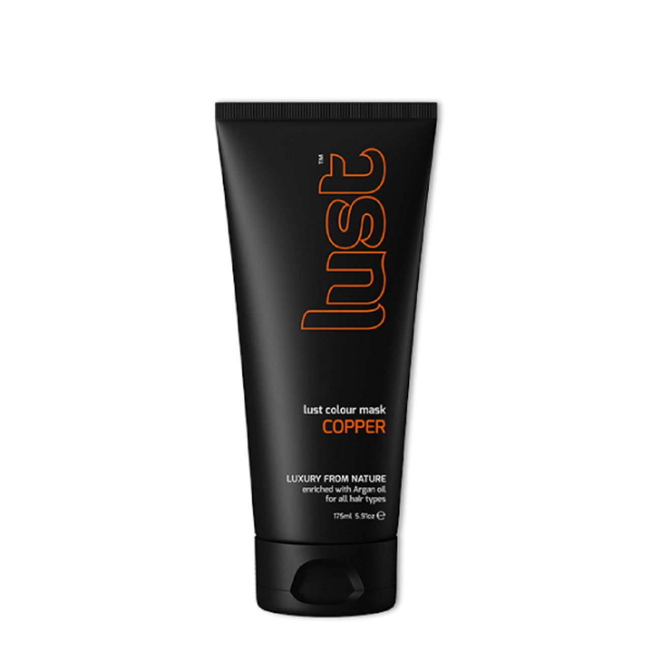 Copper hair color mask in black squeeze tube, 175 ml