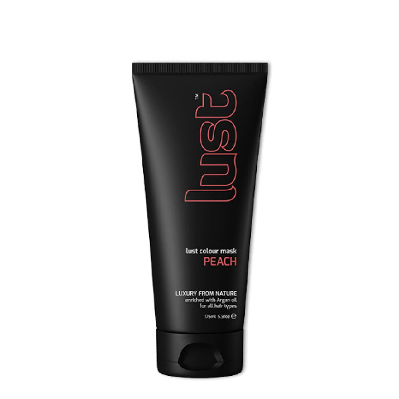 Peach hair color mask in black squeeze tube, 175 ml