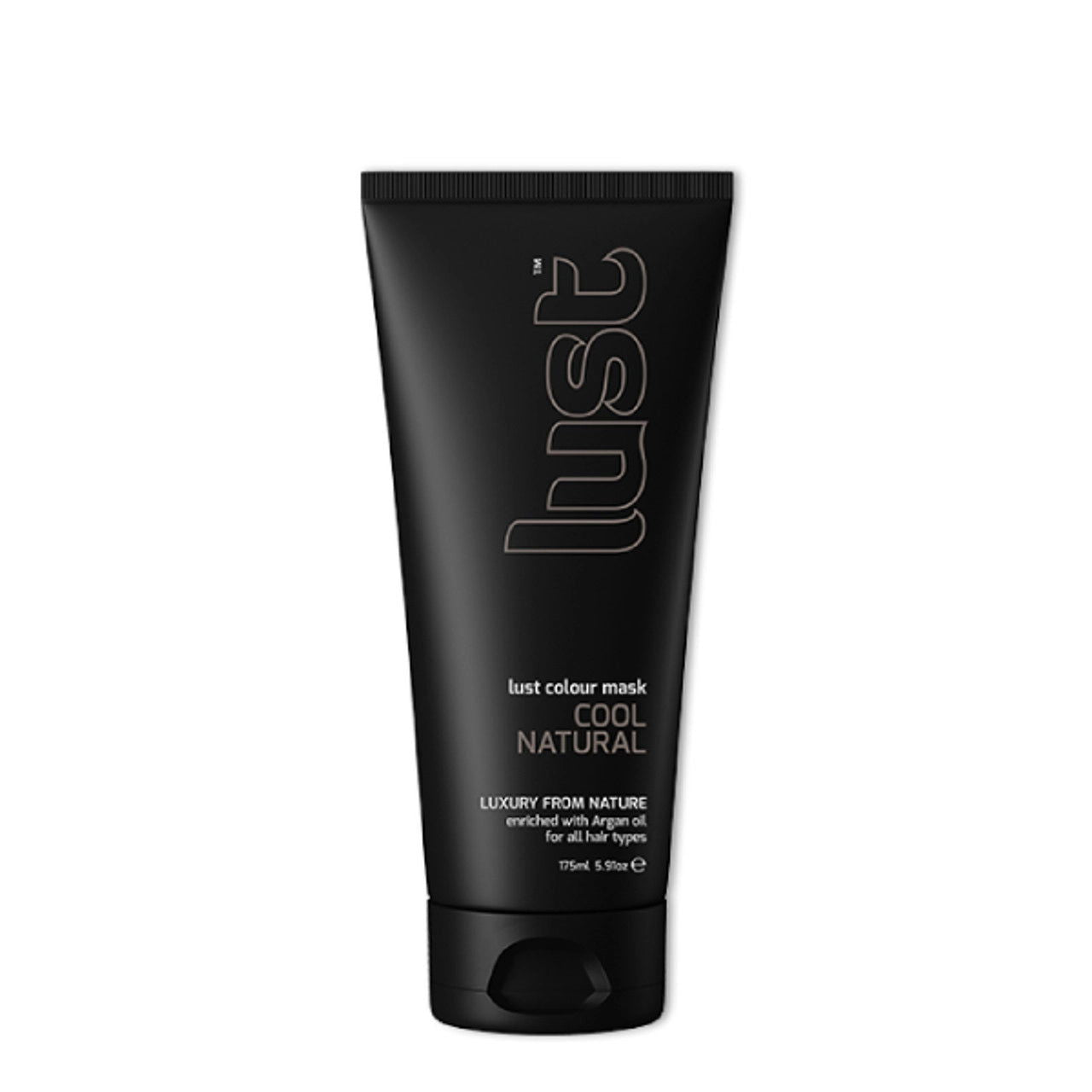 Natural colour hair mask in black squeeze tube, 175 ml