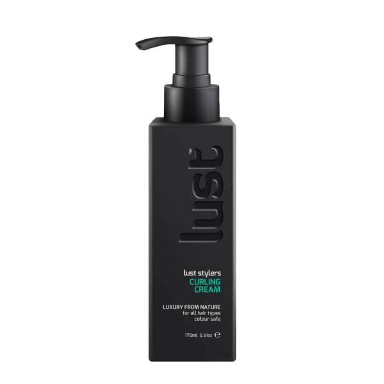 Curling cream pump bottle, black, 175 ml