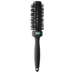 Lust ceramic hair brush with black bristles and dark handle, 25mm barrel