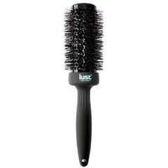 33mm ceramic hair brush with black barrel, round bristle head and black handle