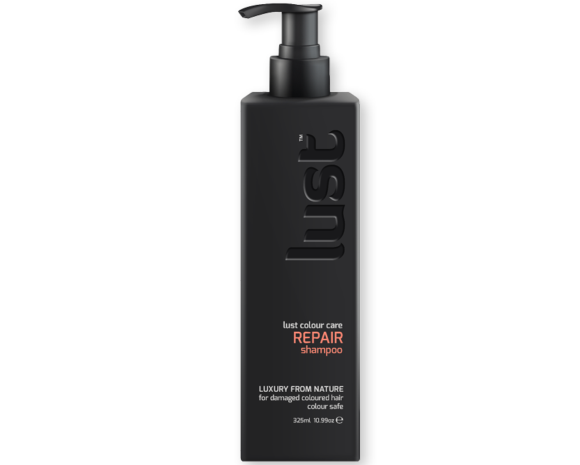 Repair shampoo bottle with black pump, 325 ml