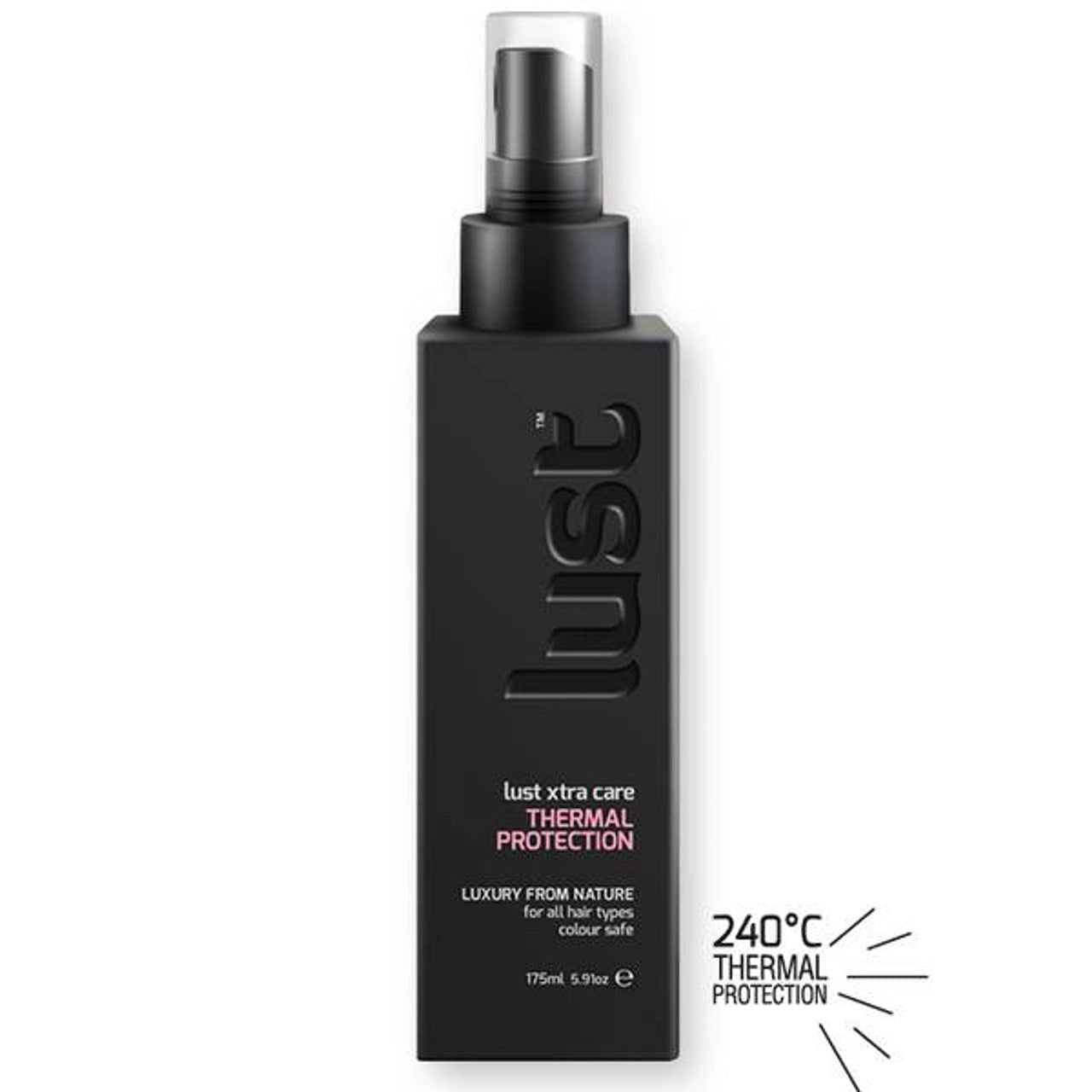 Lust thermal protection spray bottle with pump, dark bottle, 175 ml.