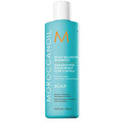 MOROCCANOIL Scalp Balancing Shampoo bottle, teal with white cap, 250 ml