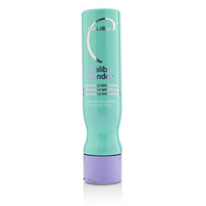 Malibu C Malibu Blondes enhancing conditioner bottle, turquoise and purple, 266 ml