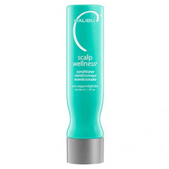 Scalp wellness conditioner bottle, teal plastic with Malibu label, 266 ml