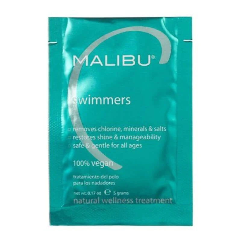Malibu Swimmers sachet packet, teal blue 5 g, single-use wellness treatment