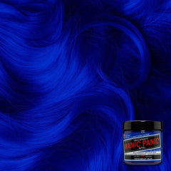 Manic Panic hair dye jar, vivid blue formula