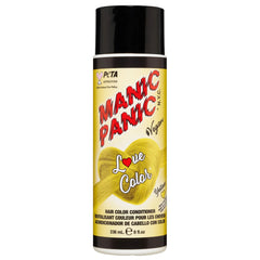 Yellow hair color dye bottle, Love Color, 236 ml, black cap.