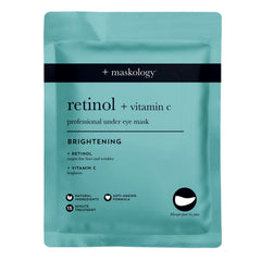 Maskology under-eye mask packet, teal retinol + vitamin C