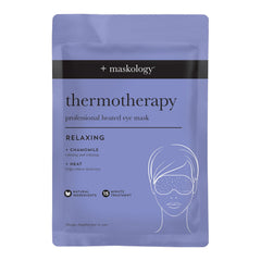 Maskology thermotherapy heated eye mask pouch, purple with eye icon