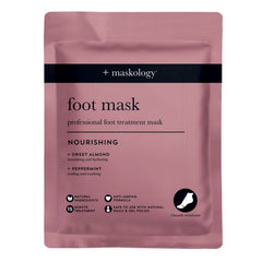 Maskology foot mask pouch, pink nourishing professional foot treatment