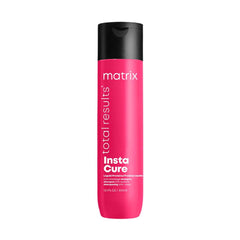 Matrix Instacure anti-breakage shampoo bottle, pink label, black cap, 300 ml