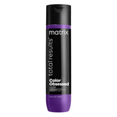 Matrix Total Results Color Obsessed conditioner bottle, black with purple label, 300 ml