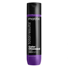 Matrix Total Results Color Obsessed conditioner bottle, black with purple label, 300 ml