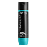 Matrix Total Results High Amplify conditioner bottle, black and teal label.