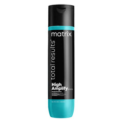 Matrix Total Results High Amplify conditioner bottle, black and teal label.