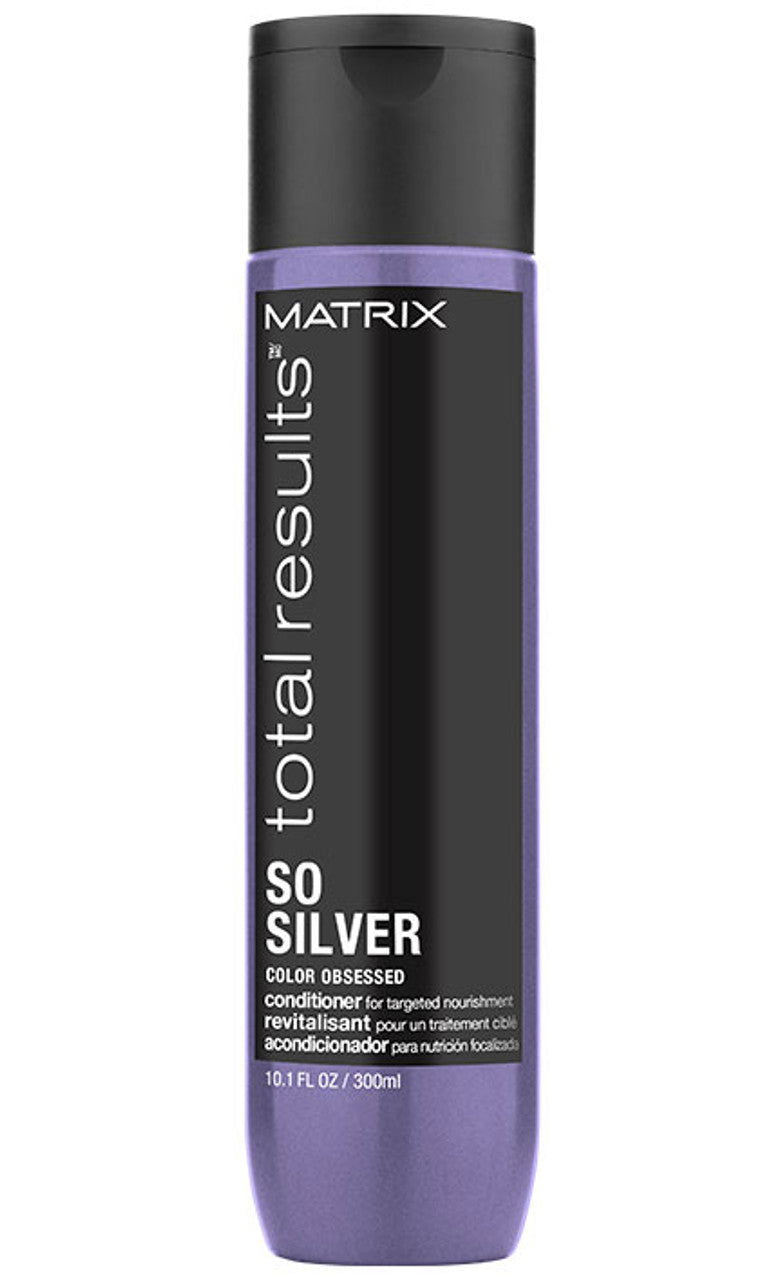 Matrix Total Results So Silver conditioner bottle, purple cap and label, 300 ml