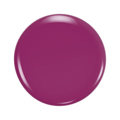 Glossy plum purple nail polish color sample, round dome surface