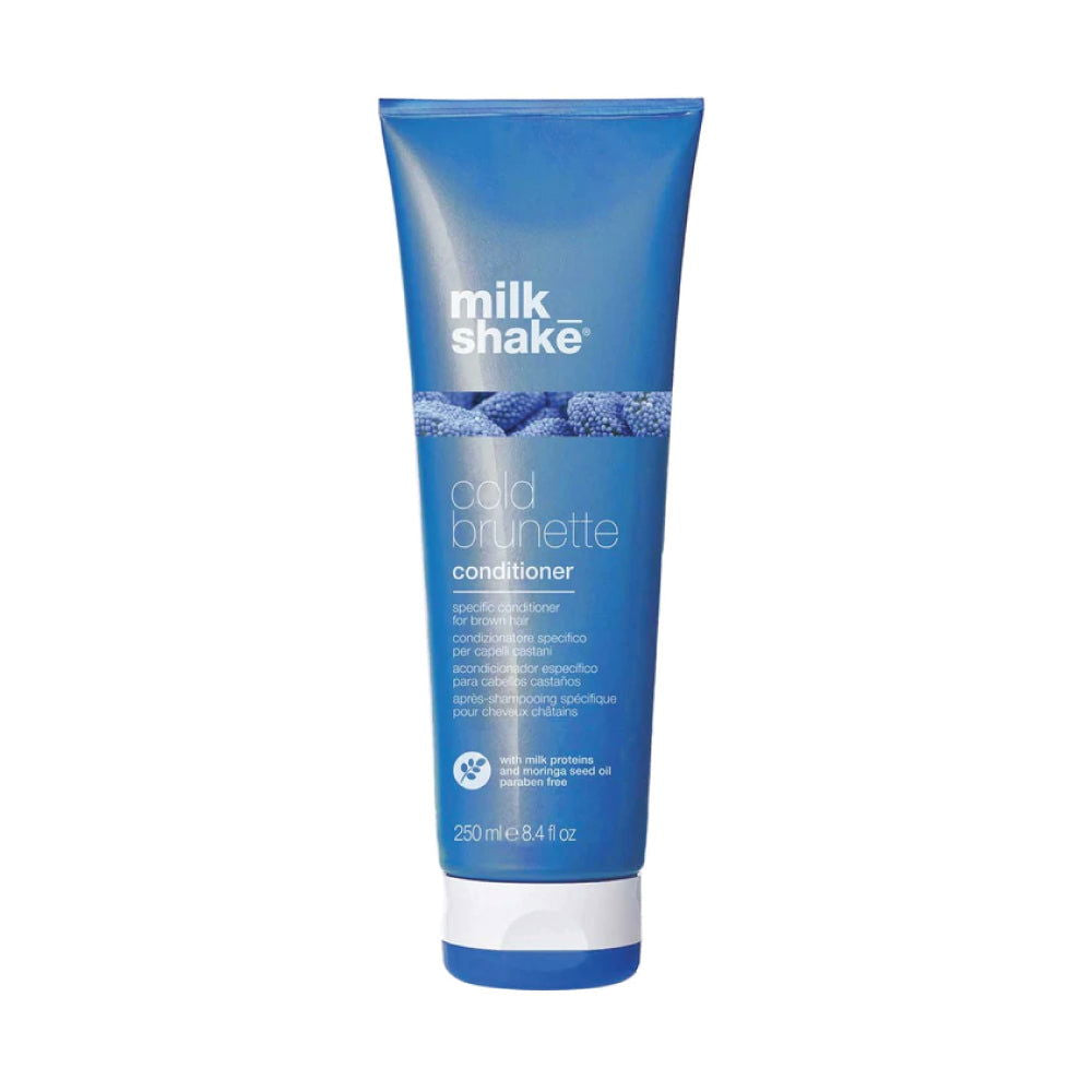 Milk Shake cold brunette conditioner tube, 250 ml, blue label.