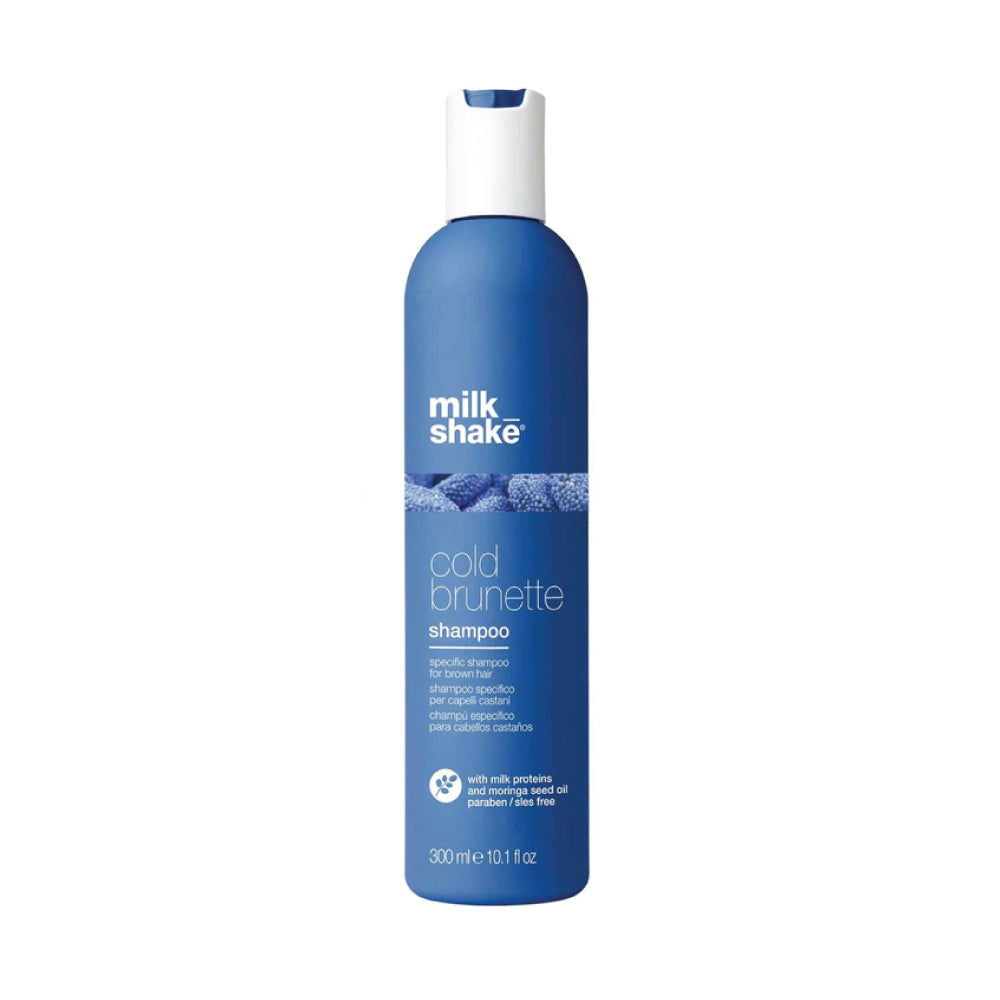 milk_shake cold brunette shampoo bottle, 300 ml, blue label