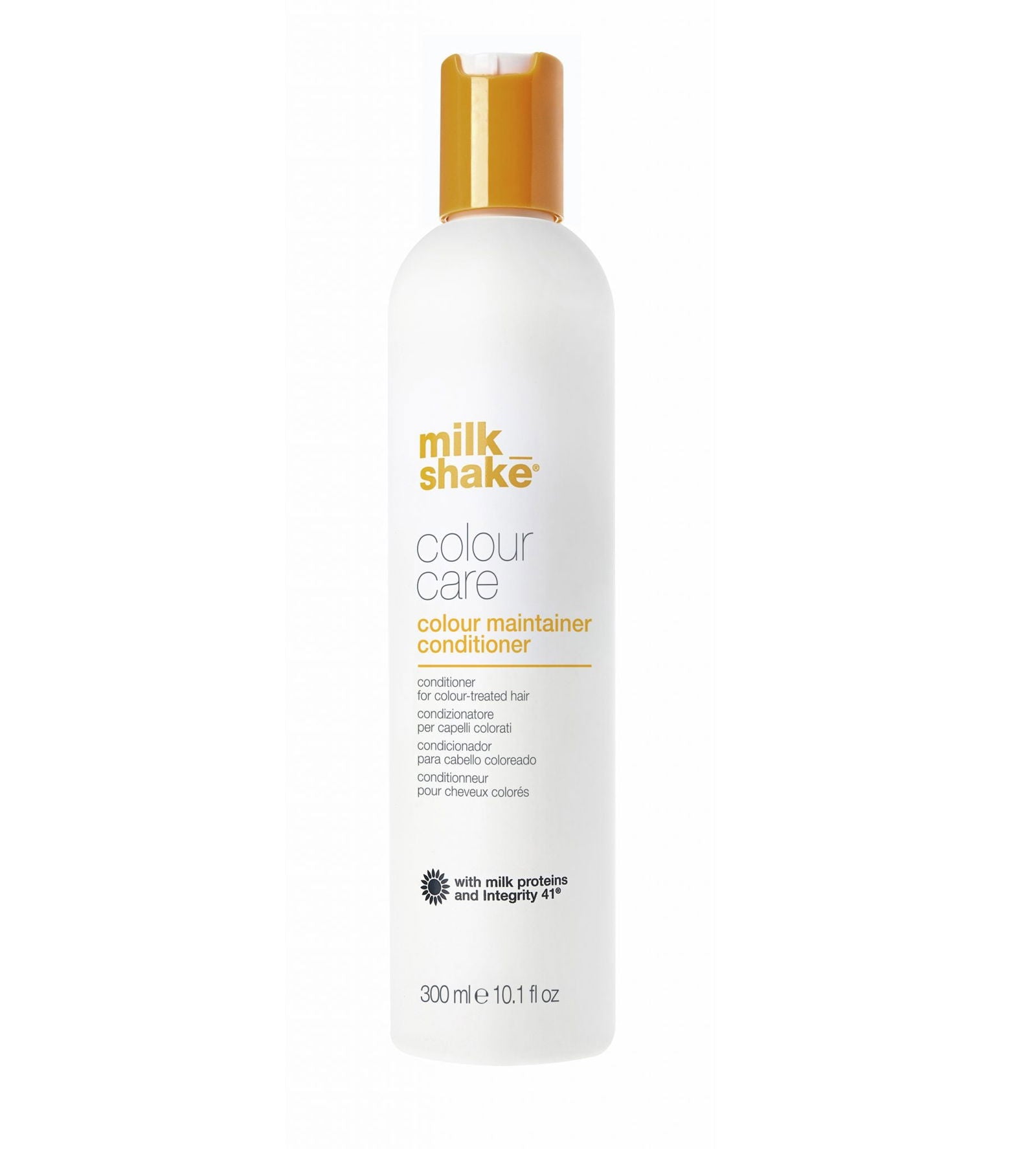 Conditioner bottle with gold cap, Milk Shake Colour Care, 300 ml