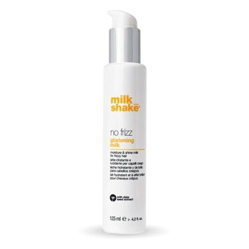 milk_shake no frizz glistening milk bottle with white pump, 125 ml