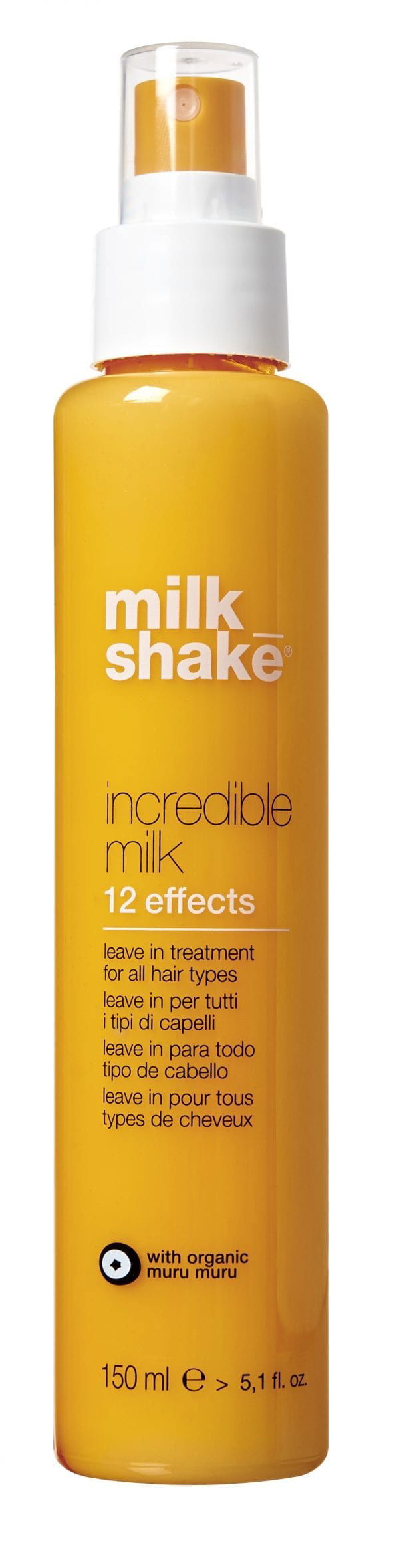 Milk shake hair treatment spray bottle, amber, pump top, 150 ml